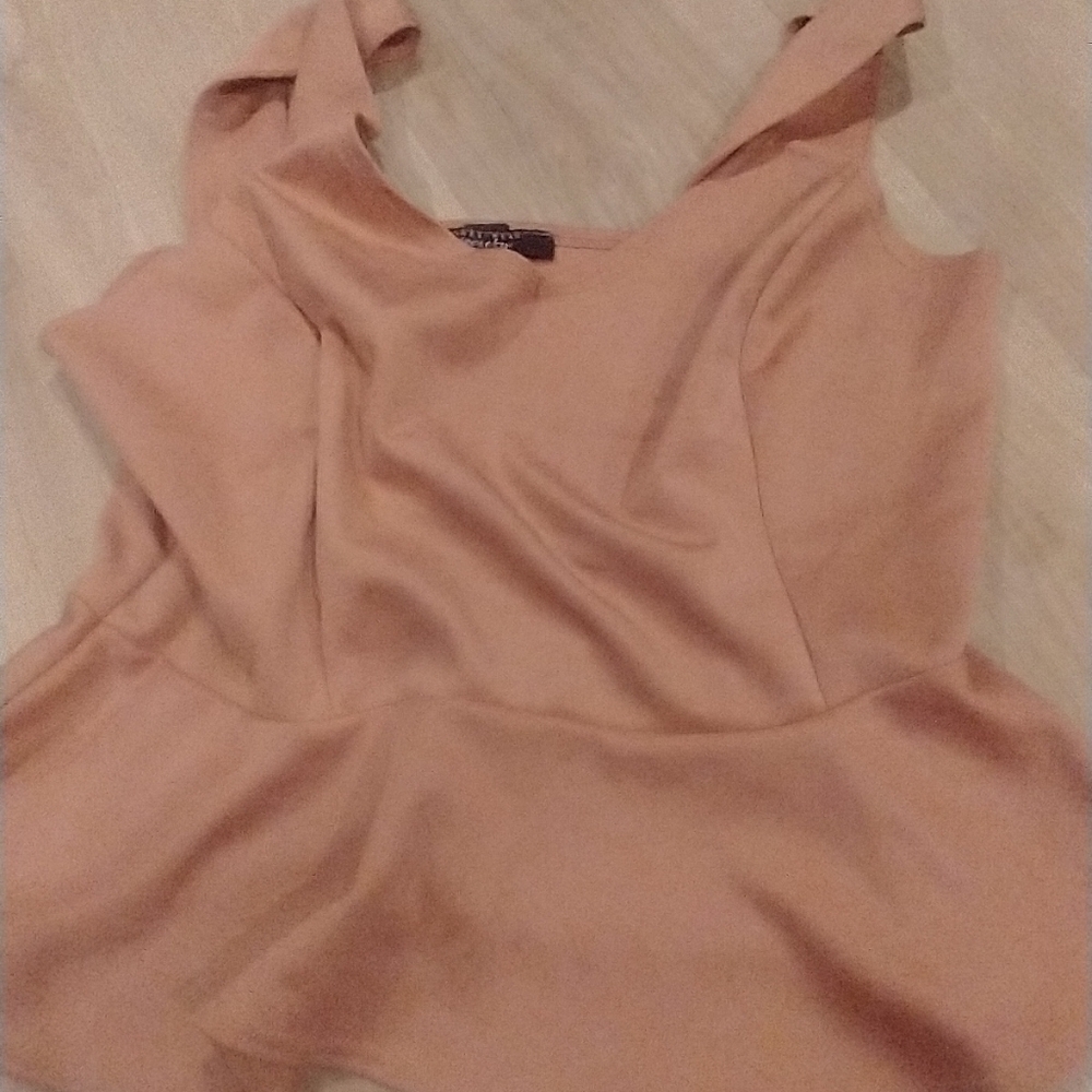 New feminine‎  sexy pink beige sleeveless top - Picture 3 of 5